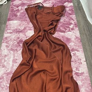 House of Harlow 1960 Red Slip Midi Dress for Cocktail Night Out